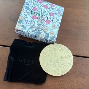 Gucci GWP Gold Floral Embossed Compact Powder Case